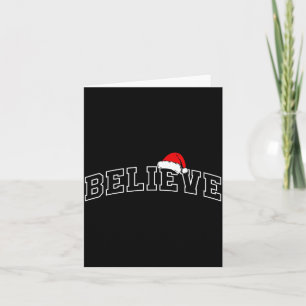 Tarjeta Gorra de Santa con texto minimalista de Navidad Va