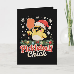 Tarjeta Gorra de Santa Gafas de sol Navidad Pickleball Chi