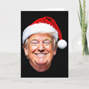 Tarjeta Gorra de Santa Trump Divertida Donald Trump Navida