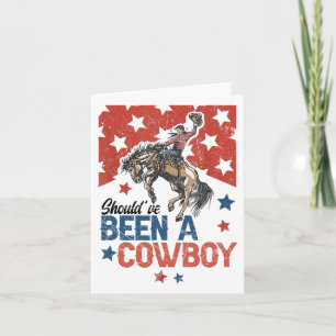 Tarjeta Gorra De Vaquero Occidental Debería Haber Sido Vaq