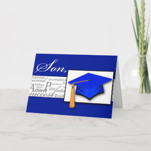 Tarjeta Gorra del hijo graduado