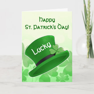 Tarjeta Gorra del leprechaun del día del St Patricks