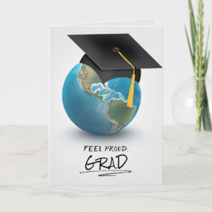 Tarjeta Gorra negra de graduación en el mundo