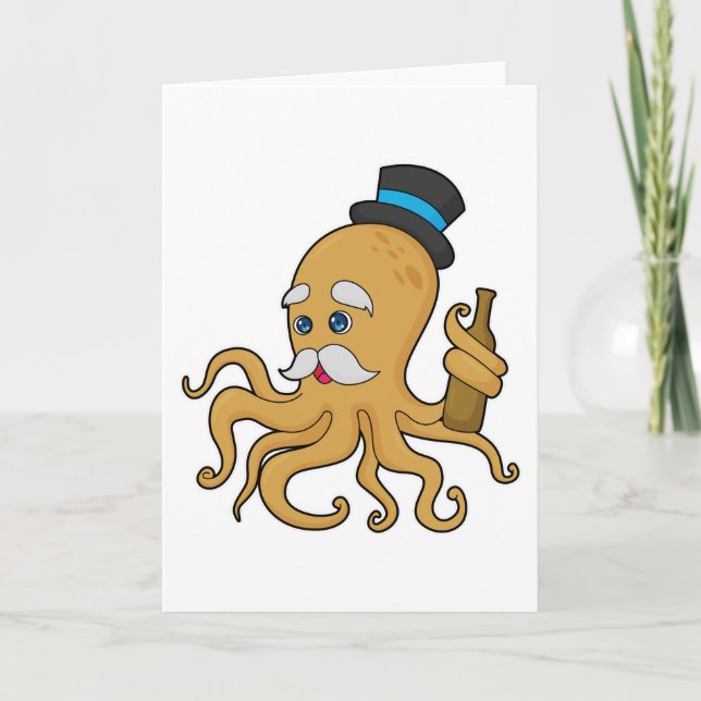 Tarjeta Gorra Octopus Gentleman (Anverso)