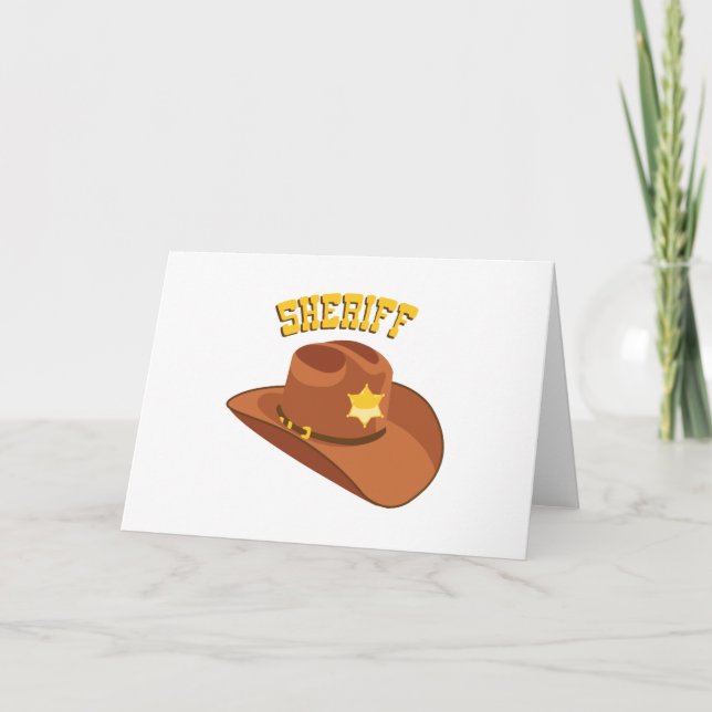 Tarjeta Gorra Sheriff Cowboy (Anverso)