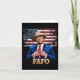 Tarjeta Gorra Vaquero-trump Fafo De Alrededor Encuentra La