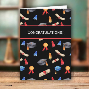 Tarjeta Gorras de graduación Diplomas de Felicitaciones