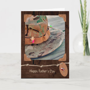 Tarjeta Gorras pesqueros del Día del Padre