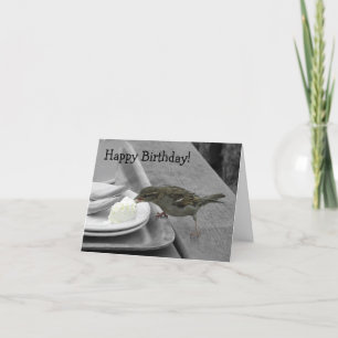 Tarjeta Gorrión fresco Notecard
