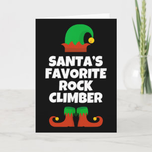 Tarjeta Gorrito de Clim de Rocas Favorito de Santa Navidad