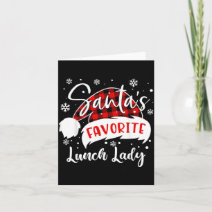 Tarjeta Gorrito de Señora del Almuerzo Favorita de Santa F