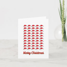 Tarjeta Gorros navideños lindos, Feliz Navidad