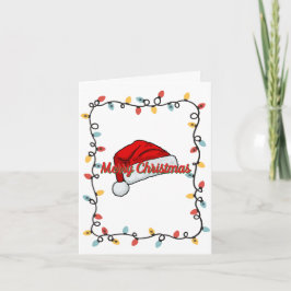 Tarjeta Gorros navideños lindos, Feliz Navidad