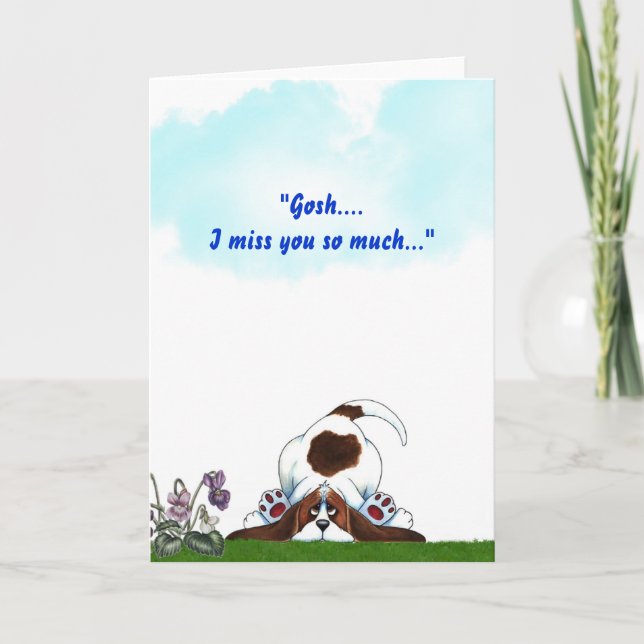 Tarjeta "Gosh….Le falto tanto… " (Anverso)