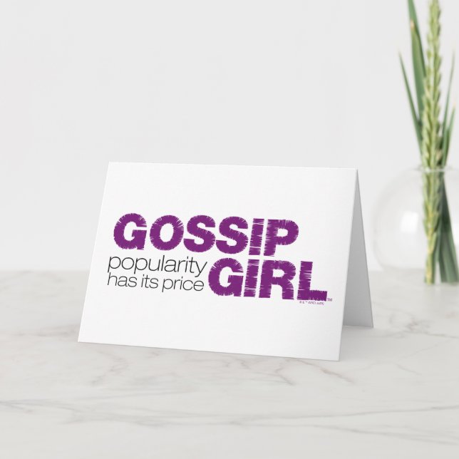 Tarjeta Gossip Chica - La popularidad tiene su precio (Anverso)