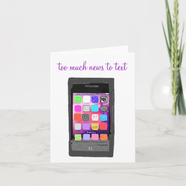 Tarjeta Gossip Too Juicy for Texting (Anverso)