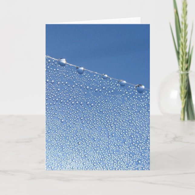 Tarjeta Gota elegante de tejo, poesía de meditación natura (Anverso)