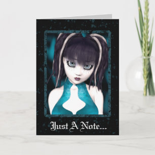 Tarjeta Gothic Grunge Doll Greeting Card