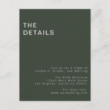 Tarjeta Gothic Modern Green Enclosure