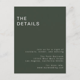 Tarjeta Gothic Modern Green Enclosure