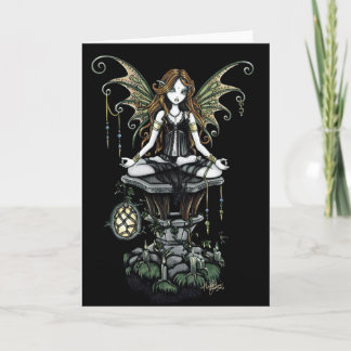 Tarjeta gótica "ambarina" del arte del Faerie de