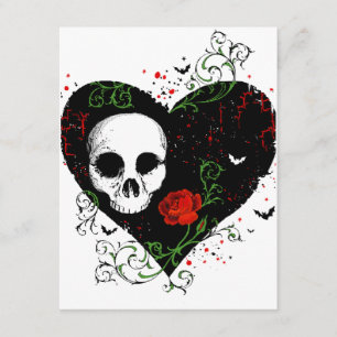 Tarjeta gótica de la invitación del corazón