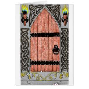 Tarjeta gótica de la puerta (color)