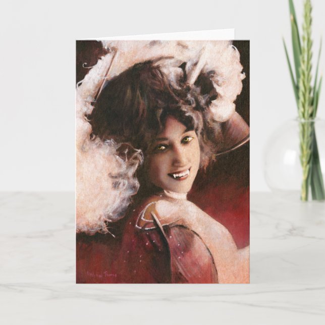 Tarjeta gótica de la señora felicitaciones del (Anverso)