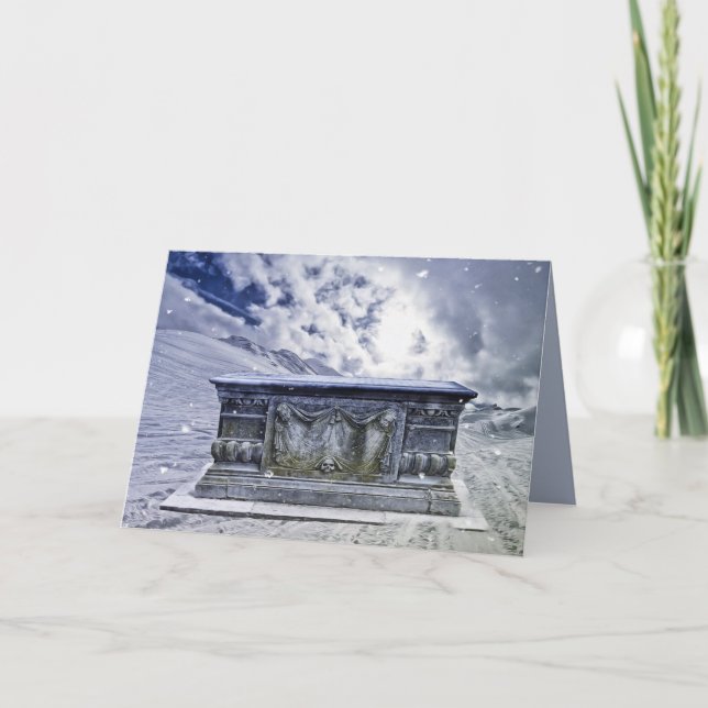 Tarjeta gótica de saludo de la tumba (Anverso)