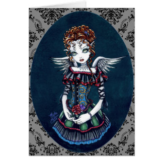 Tarjeta gótica del arte del ángel del Victorian de