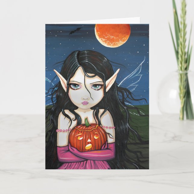 Tarjeta gótica para halloween (Anverso)