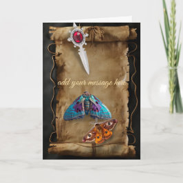 Tarjeta Gótico del manuscrito antiguo