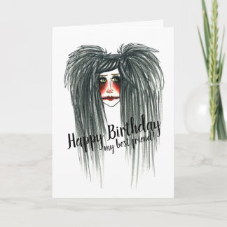 Tarjeta Gótico Feliz cumpleaños, mejor amigo