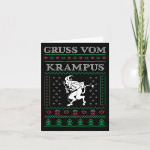 Tarjeta Gótico Gruss Vom Krampus Navidades feos Sweater Kr