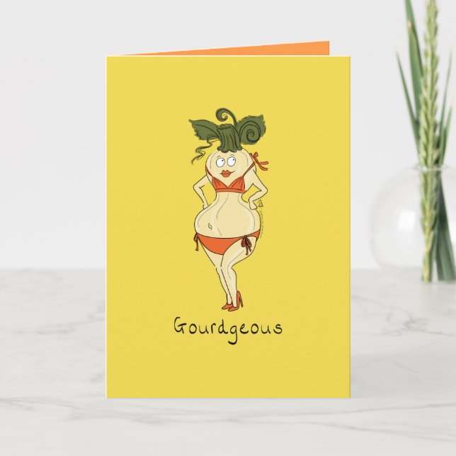 Tarjeta Gourdgeous Gourd Greeting Card (Anverso)