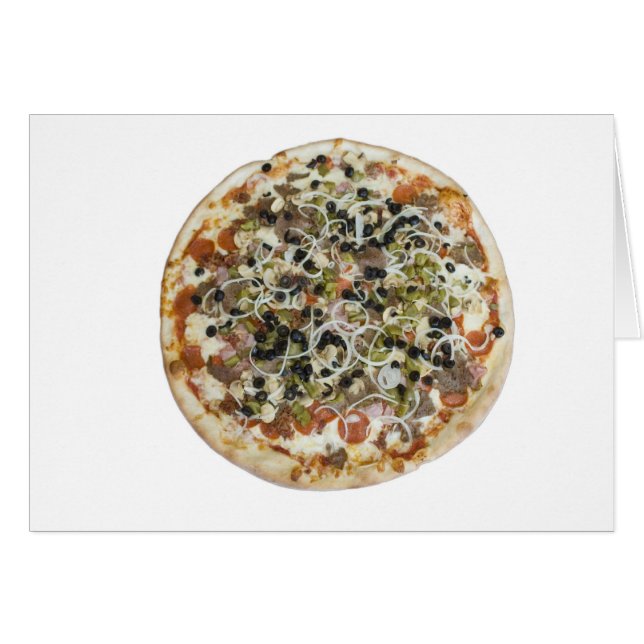 Tarjeta Gourmet Supreme Pizza Blank (Anverso (Horizontal))