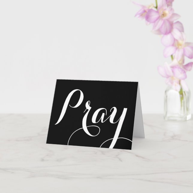 Tarjeta Grabación de script de bonito PRAY | (Orquídea)