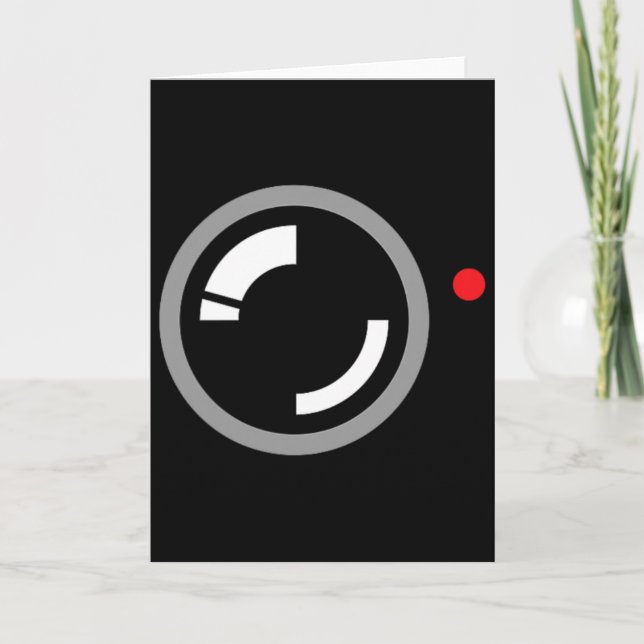 Tarjeta Grabación de video secreta divertida camarógrafo H (Anverso)