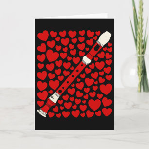 Tarjeta Grabadora con corazones, profesora de música del d