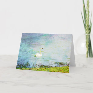 Tarjeta Graceful Swan Scripting Card Ephesian 4:7