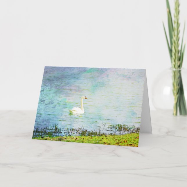 Tarjeta Graceful Swan Scripting Card Ephesian 4:7 (Anverso)