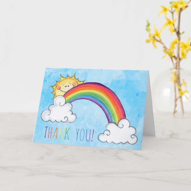 Tarjeta Gracias (flor amarilla)