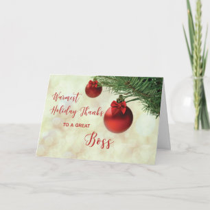 Tarjeta Gracias a Boss Christmas Tree Ornament