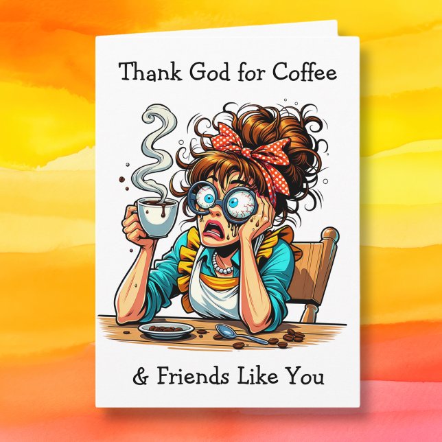 Tarjeta Gracias a Dios por el café y amigos como tú (Subido por el creador)