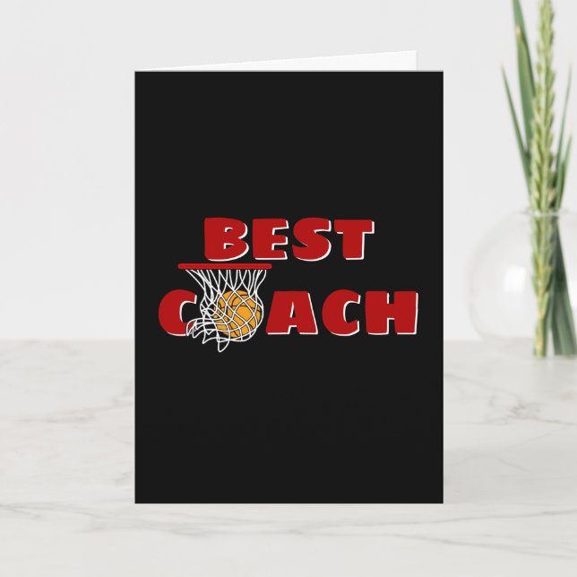 Tarjeta Gracias a entrenador de baloncesto (Anverso)