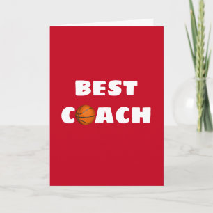 Tarjeta Gracias a entrenador de baloncesto