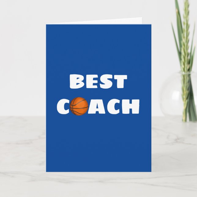 Tarjeta Gracias a entrenador de baloncesto (Anverso)
