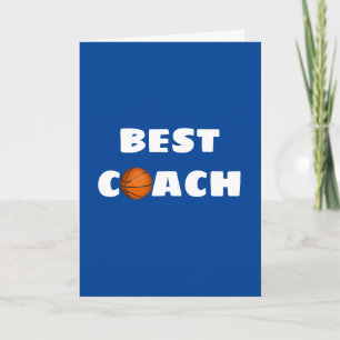 Tarjeta Gracias a entrenador de baloncesto
