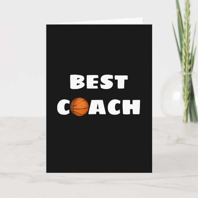 Tarjeta Gracias a entrenador de baloncesto (Anverso)