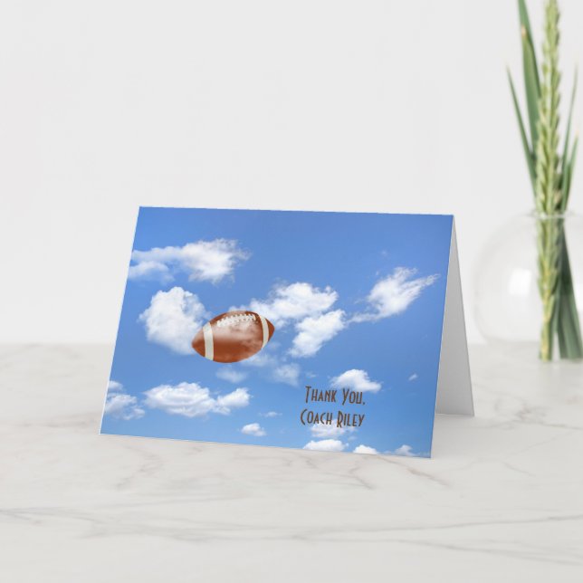 Tarjeta Gracias a entrenador de fútbol (Anverso)